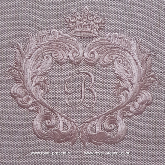 Pink baroque frame Embroidery Design - 3 sizes RPE-1240