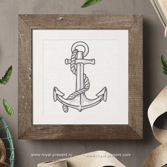Anchor Embroidery Design - 7 sizes RPE-1250