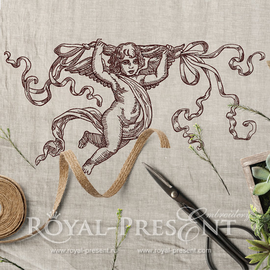 Machine Embroidery Designs Angel - 3 sizes RPE-695