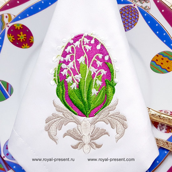 Faberge Egg Embroidery Design - 3 sizes RPE-1247