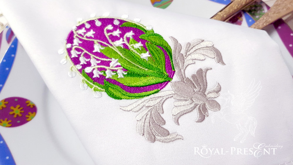 Faberge Egg Embroidery Design - 3 sizes
