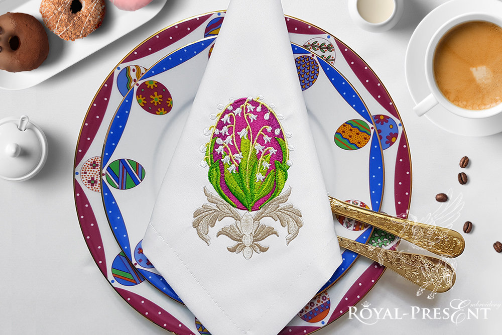 Faberge Egg Embroidery Design - 3 sizes