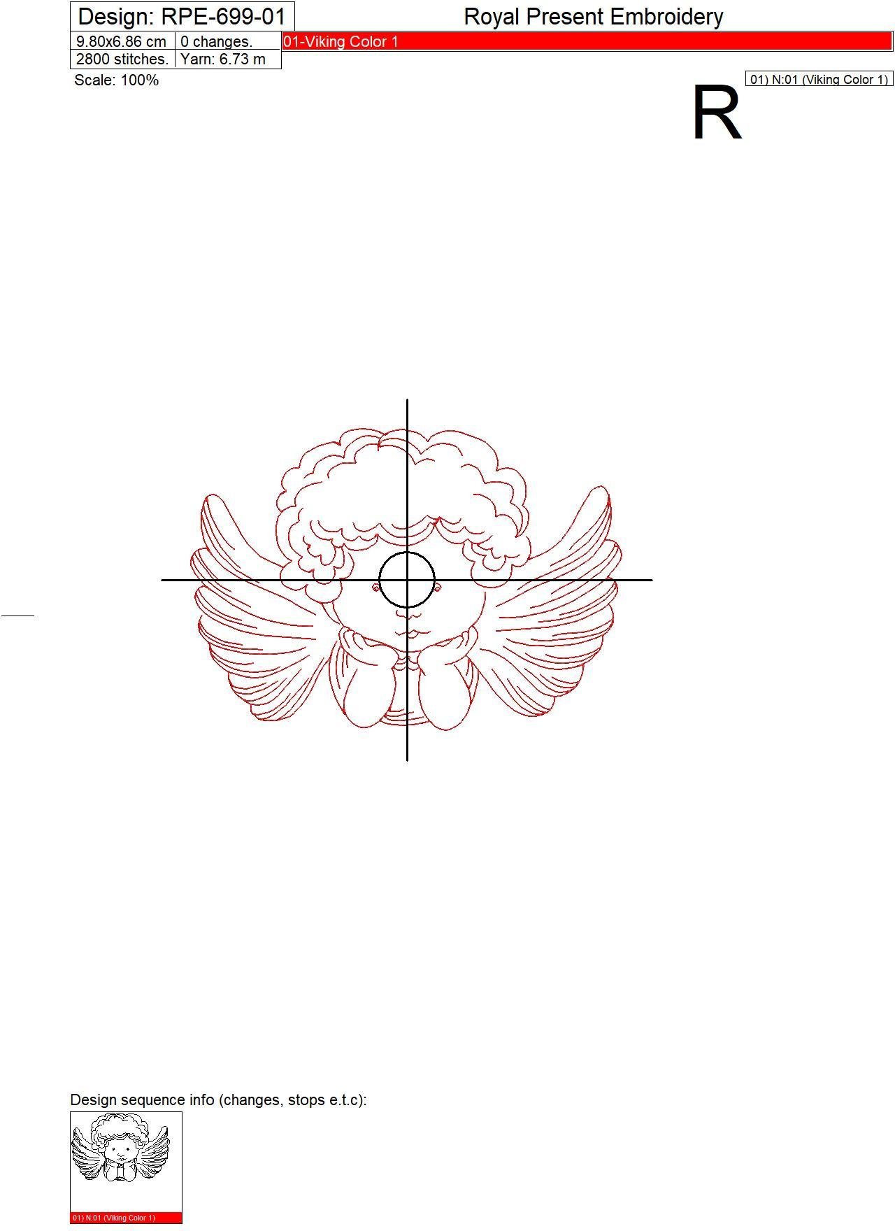 Redwork Machine Embroidery Designs St. Valentine´s Angels - 3 sizes