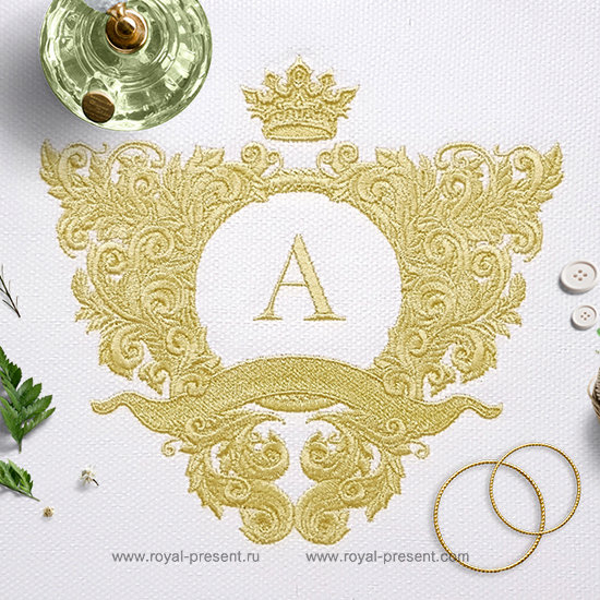 Ornate baroque frame Embroidery Design - 4 sizes RPE-1244
