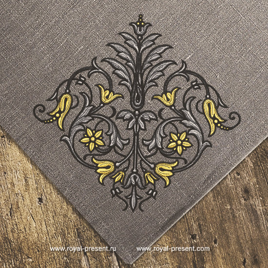 Vintage pattern Embroidery Design - 3 sizes