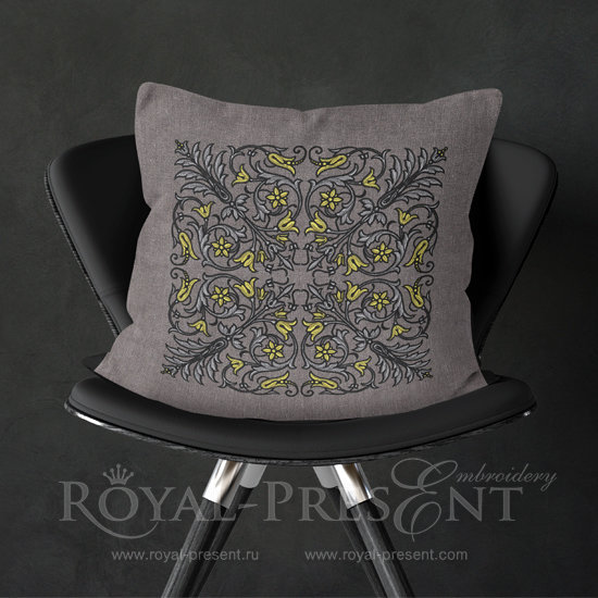 Vintage pattern Embroidery Design - 3 sizes
