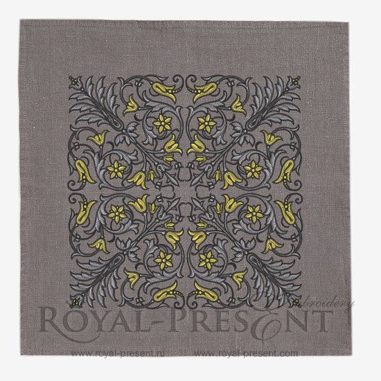 Vintage pattern Embroidery Design - 3 sizes