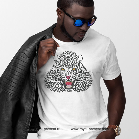 Snow Leopard embroidery design - 3 sizes RPE-1260