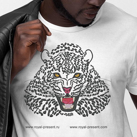 Snow Leopard embroidery design - 3 sizes