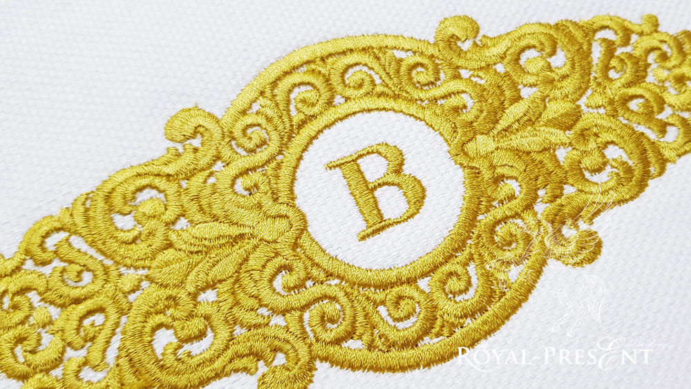 Machine Embroidery Design Baroque Ornate frame