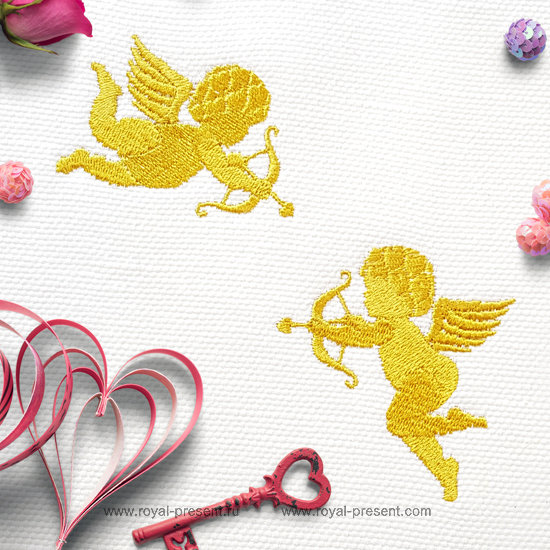Cupids Silhouettes Machine Embroidery Designs RPE-351