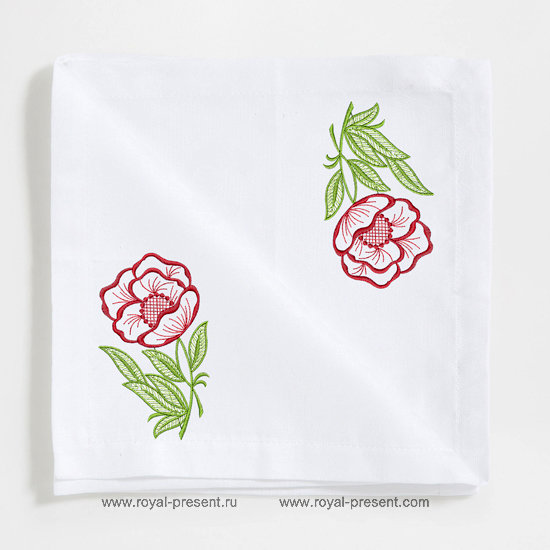 Floral Free Machine Embroidery Design RPE-489