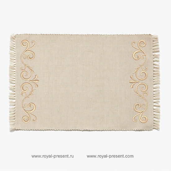 Decorative element free machine embroidery design