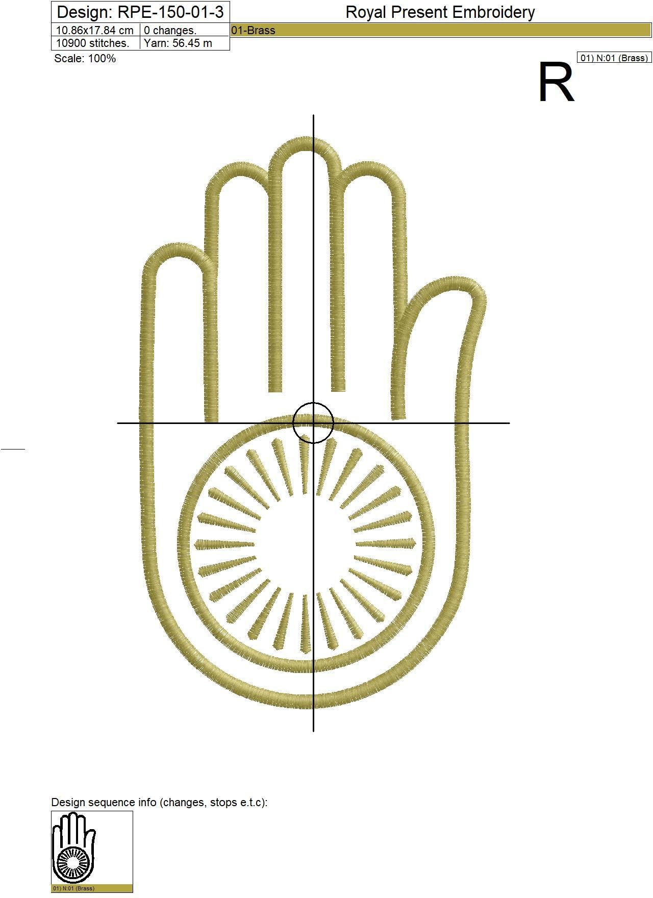 Machine Embroidery Design Jainism - 3 sizes