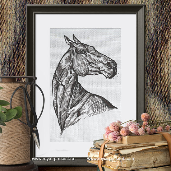 Horse embroidery design - 6 sizes RPE-1277