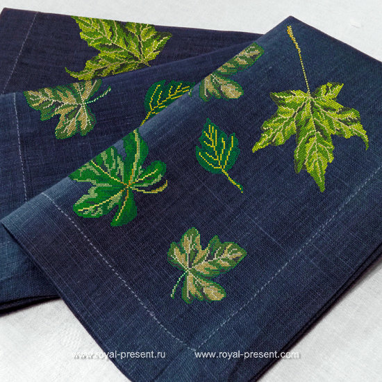 Foliage Cross-stitch Machine Embroidery Designs RPE-295