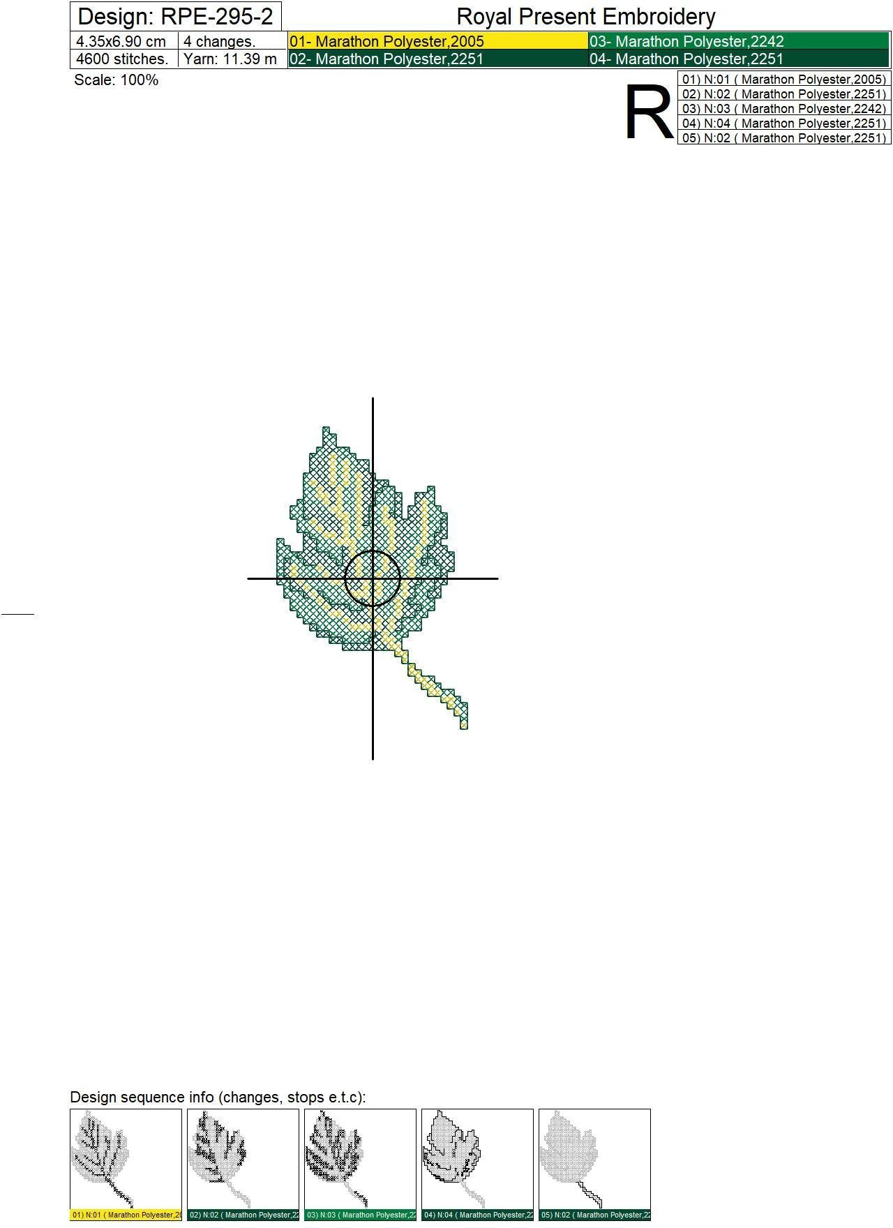 Foliage Cross-stitch Machine Embroidery Designs