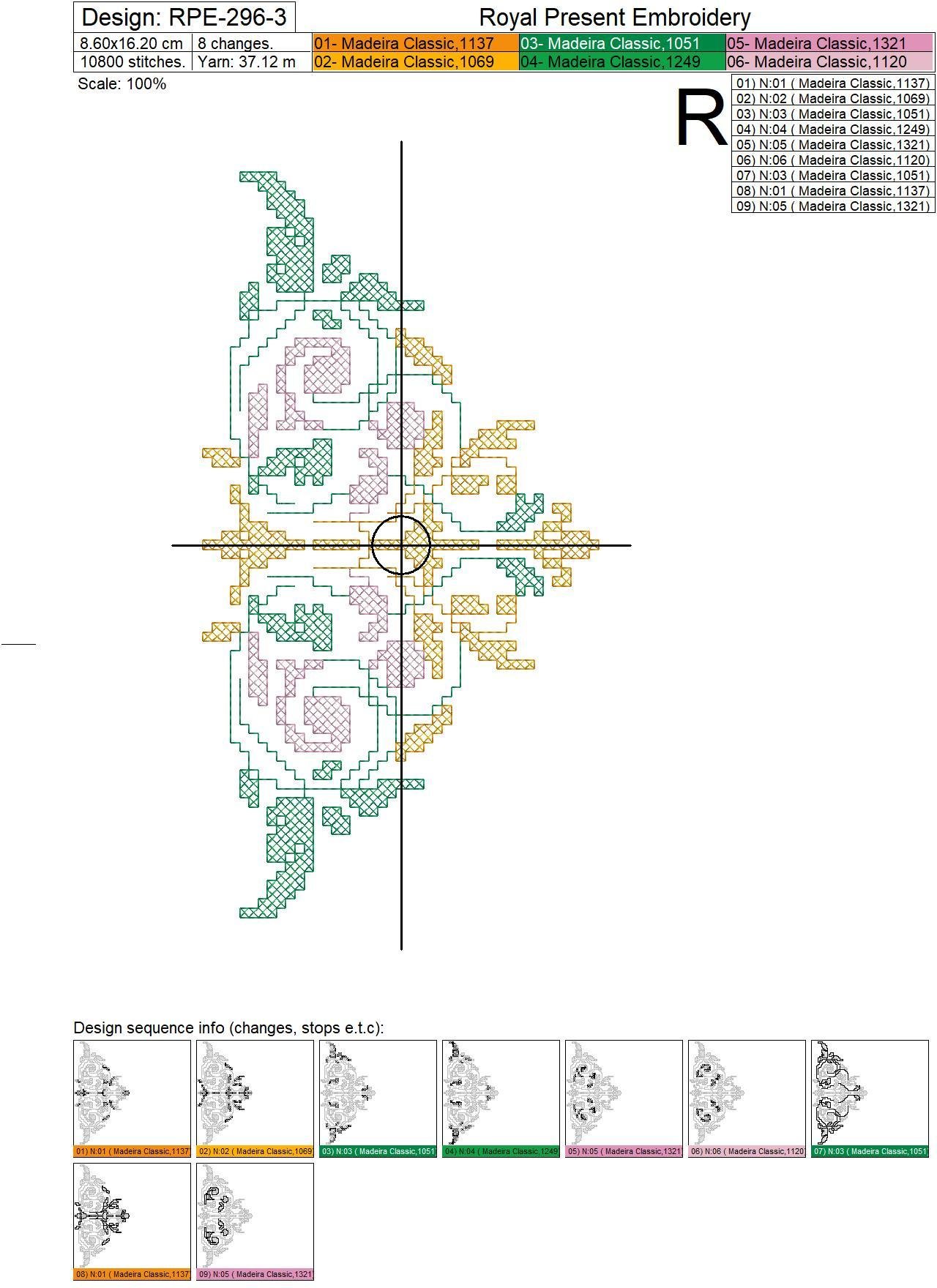 Elegant ornaments Cross-stitch Machine Embroidery Designs