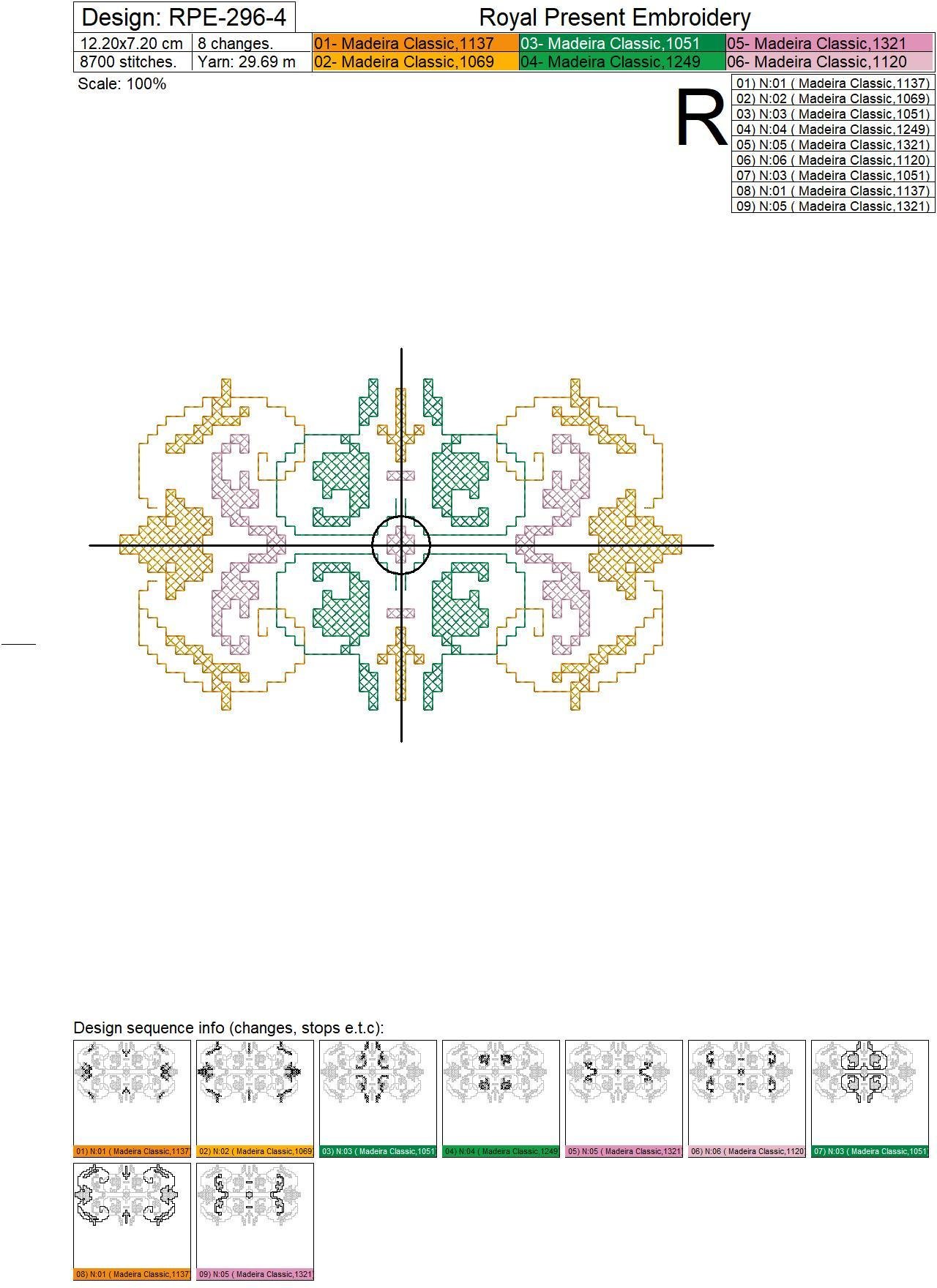Elegant ornaments Cross-stitch Machine Embroidery Designs