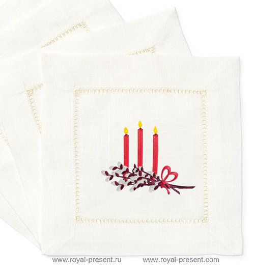 Easter Candles machine Embroidery Design