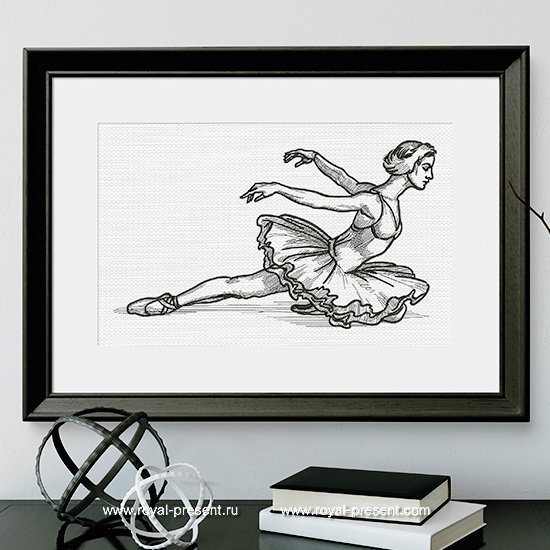 Swan Lake Ballet Machine Embroidery Design - 8 sizes RPE-1300