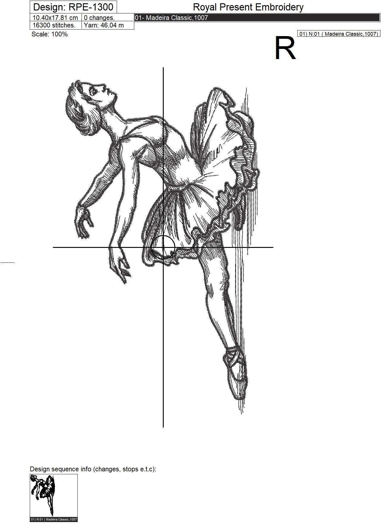 Swan Lake Ballet Machine Embroidery Design - 8 sizes