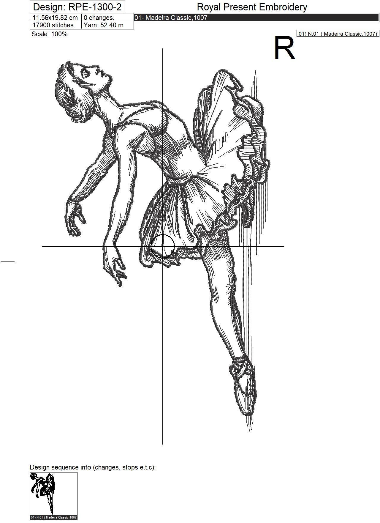 Swan Lake Ballet Machine Embroidery Design - 8 sizes