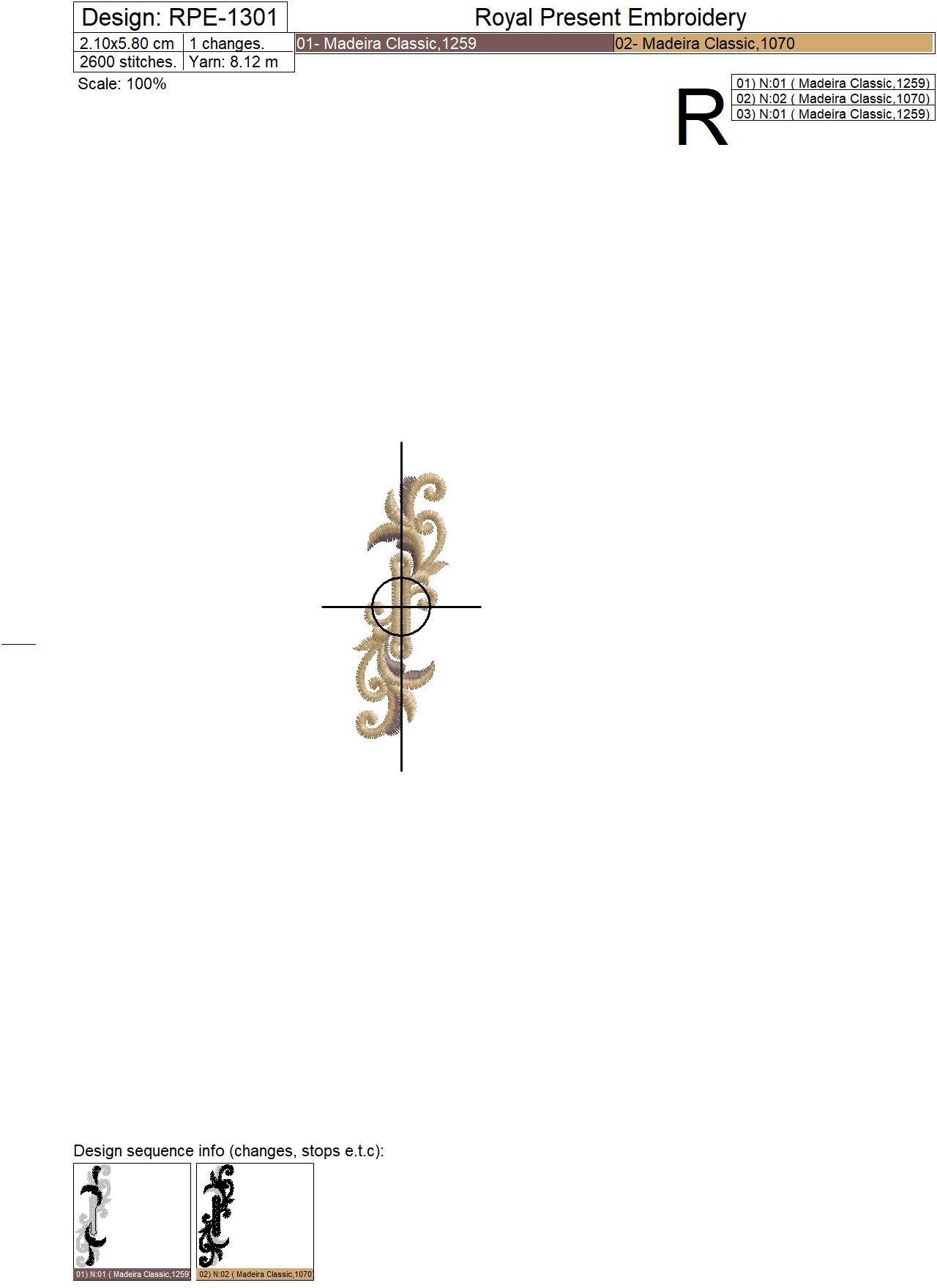 Three Baroque buttonholes Machine Embroidery Designs