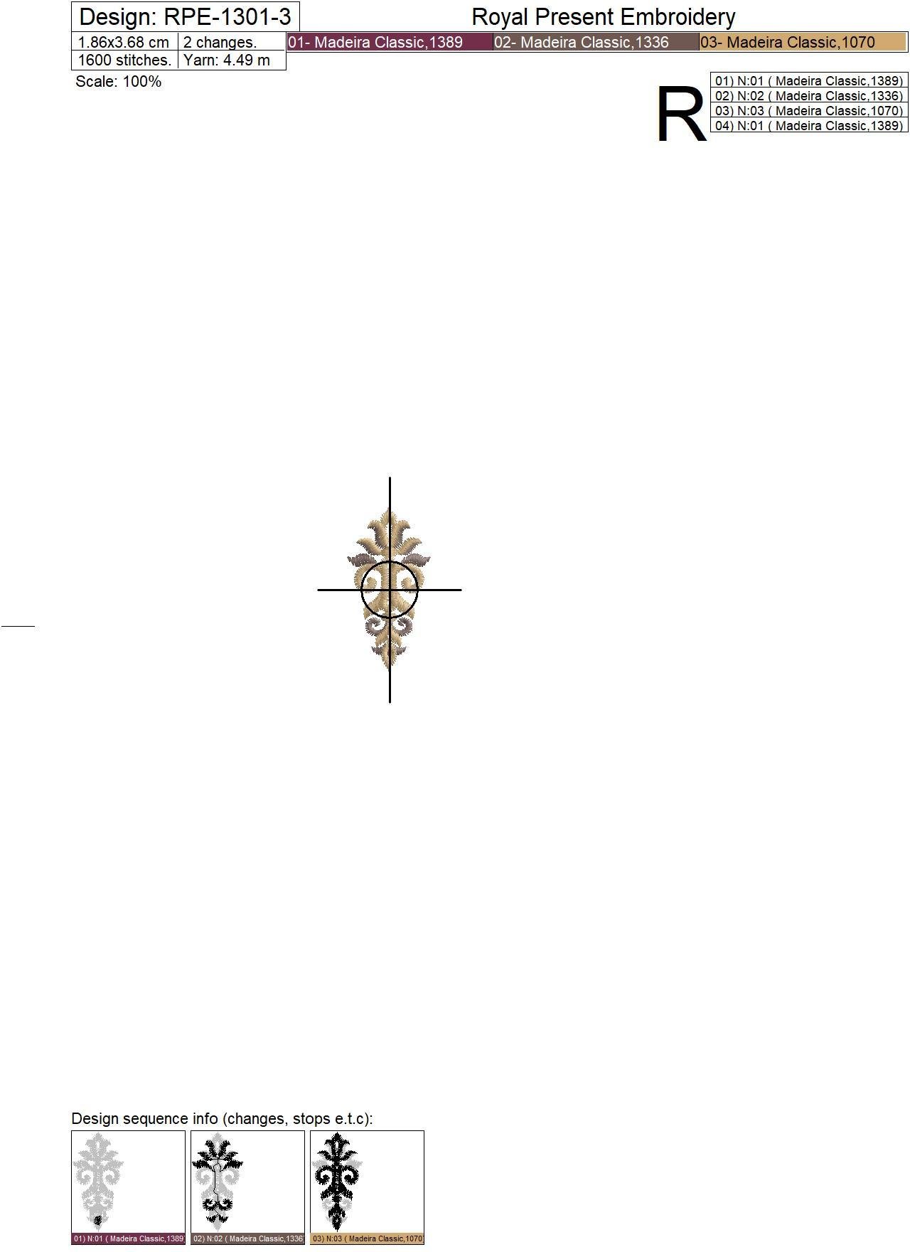 Three Baroque buttonholes Machine Embroidery Designs