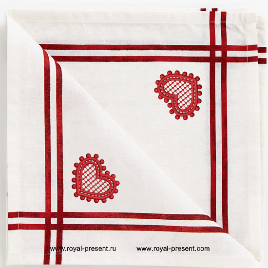 Free Machine Embroidery Design Lace Heart RPE-389
