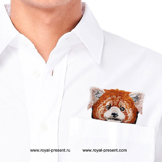 Pocket Red Panda Machine Embroidery Design