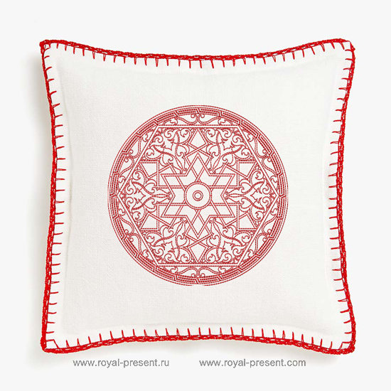 Machine Embroidery Design Islamic ornament RedWork RPE-646