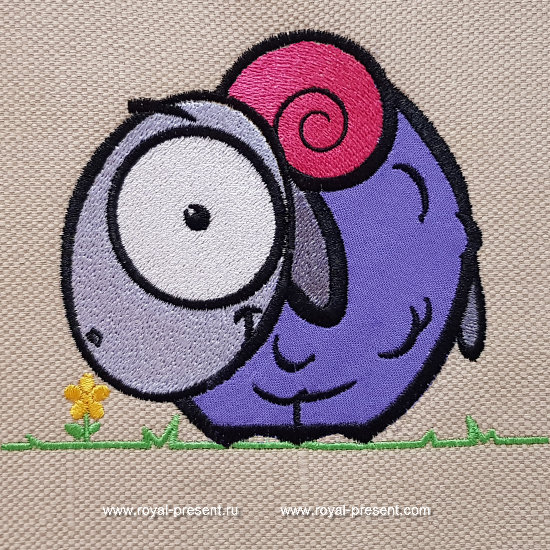 Appliqué Machine Embroidery Design Lamb Applique-028