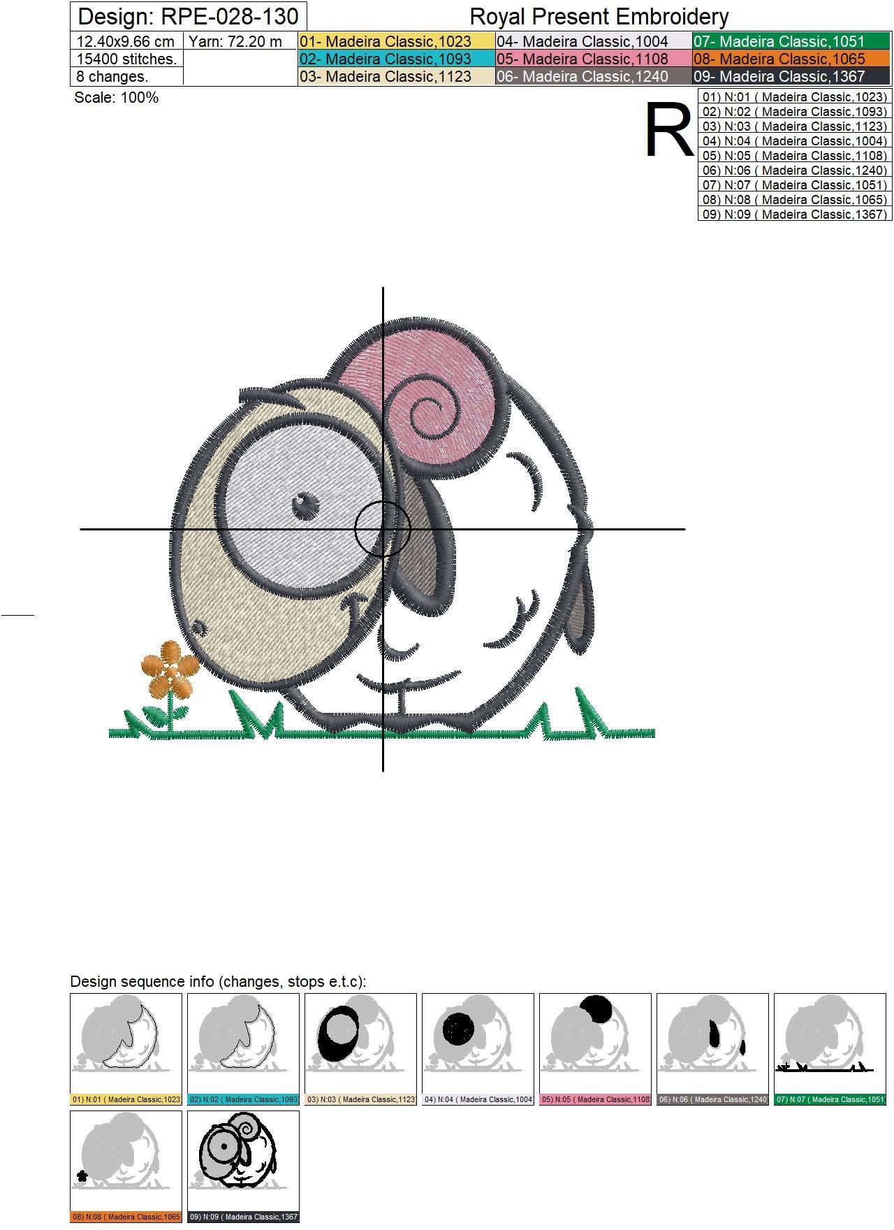 Appliqué Machine Embroidery Design Lamb