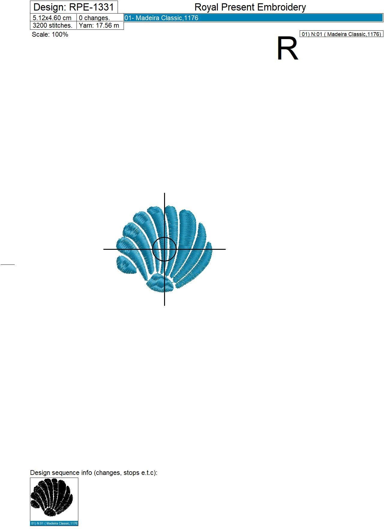 Mini Seashells Machine Embroidery Designs