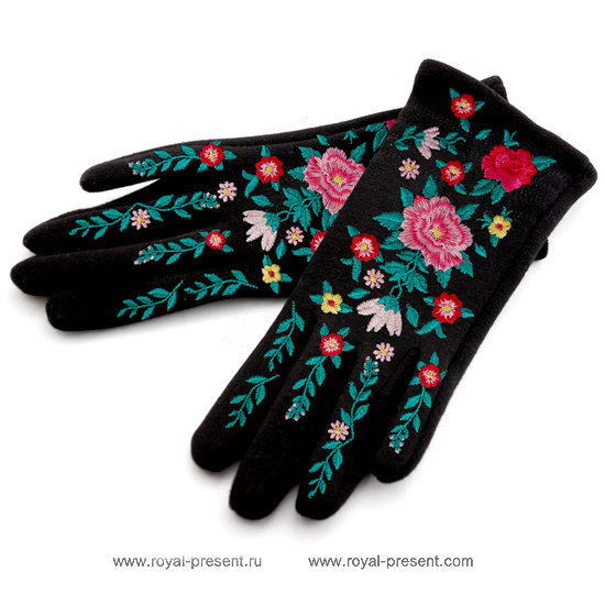 Gloves Machine Embroidery Design RPE-1320