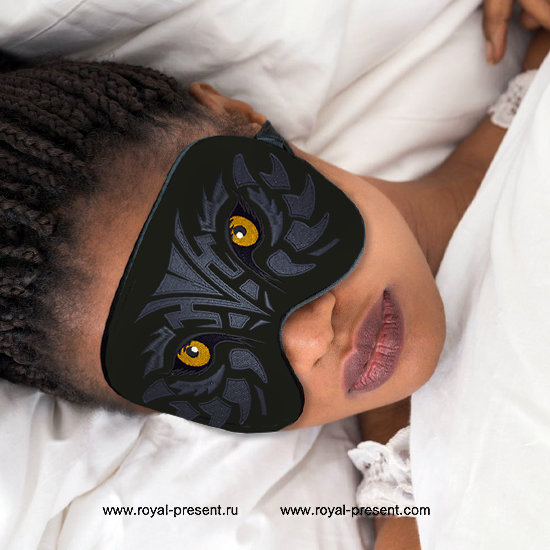 In the hoop Machine Embroidery Design Sleep Mask Predator RPE-1336