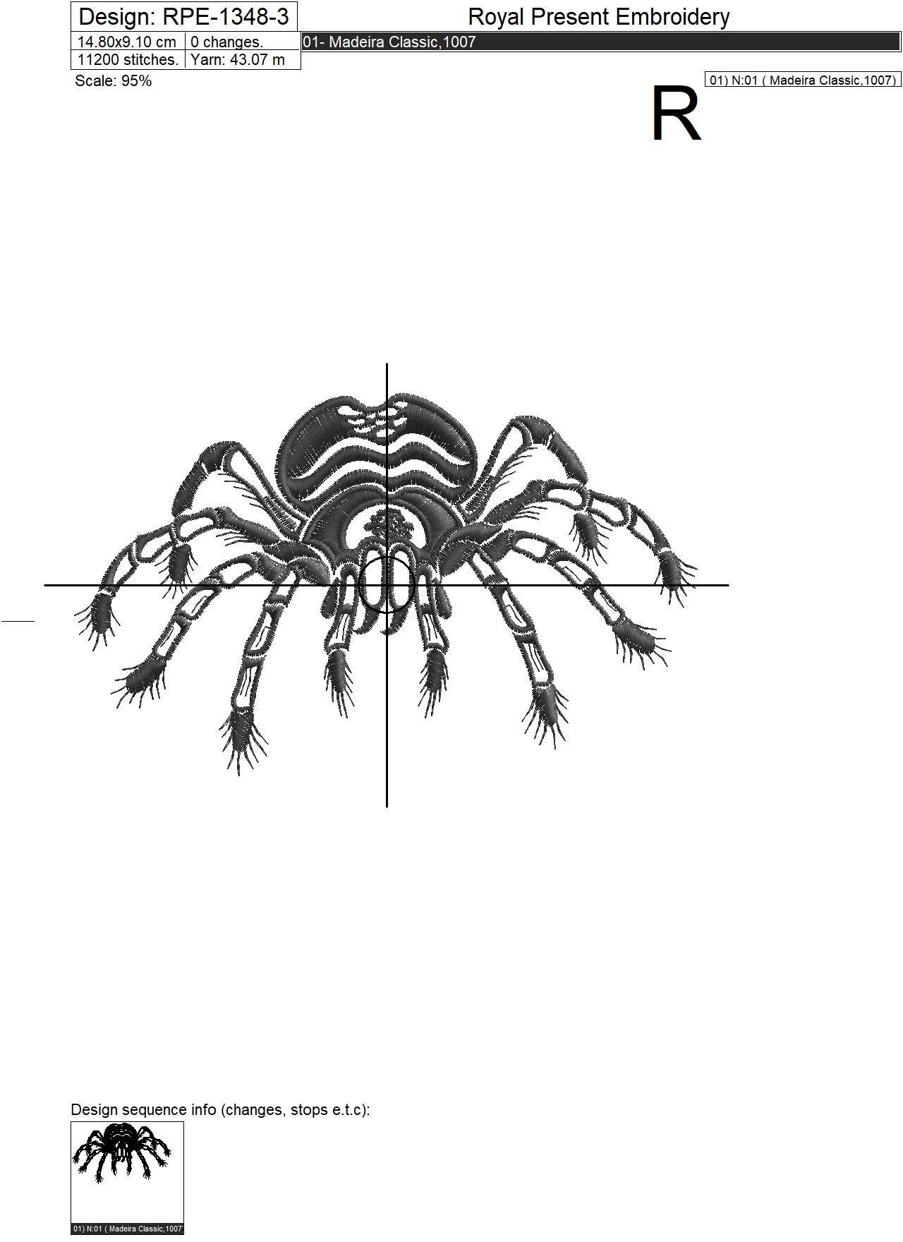 Spider Machine Embroidery Design - 6 sizes