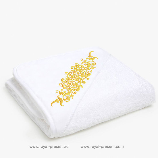 Filigree decorative border embroidery design - 5 sizes