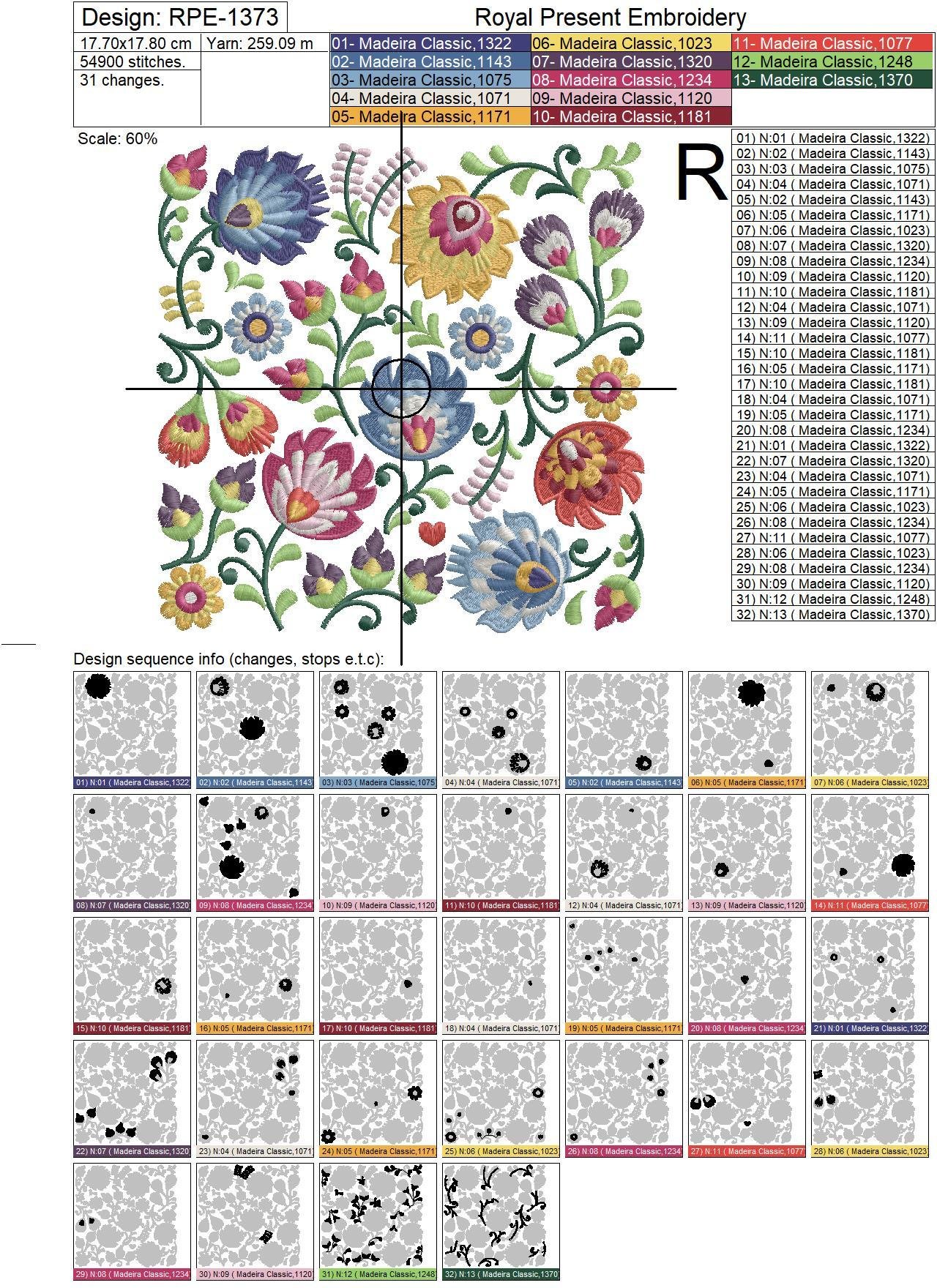 Polish Folk Art machine embroidery design - 2 sizes