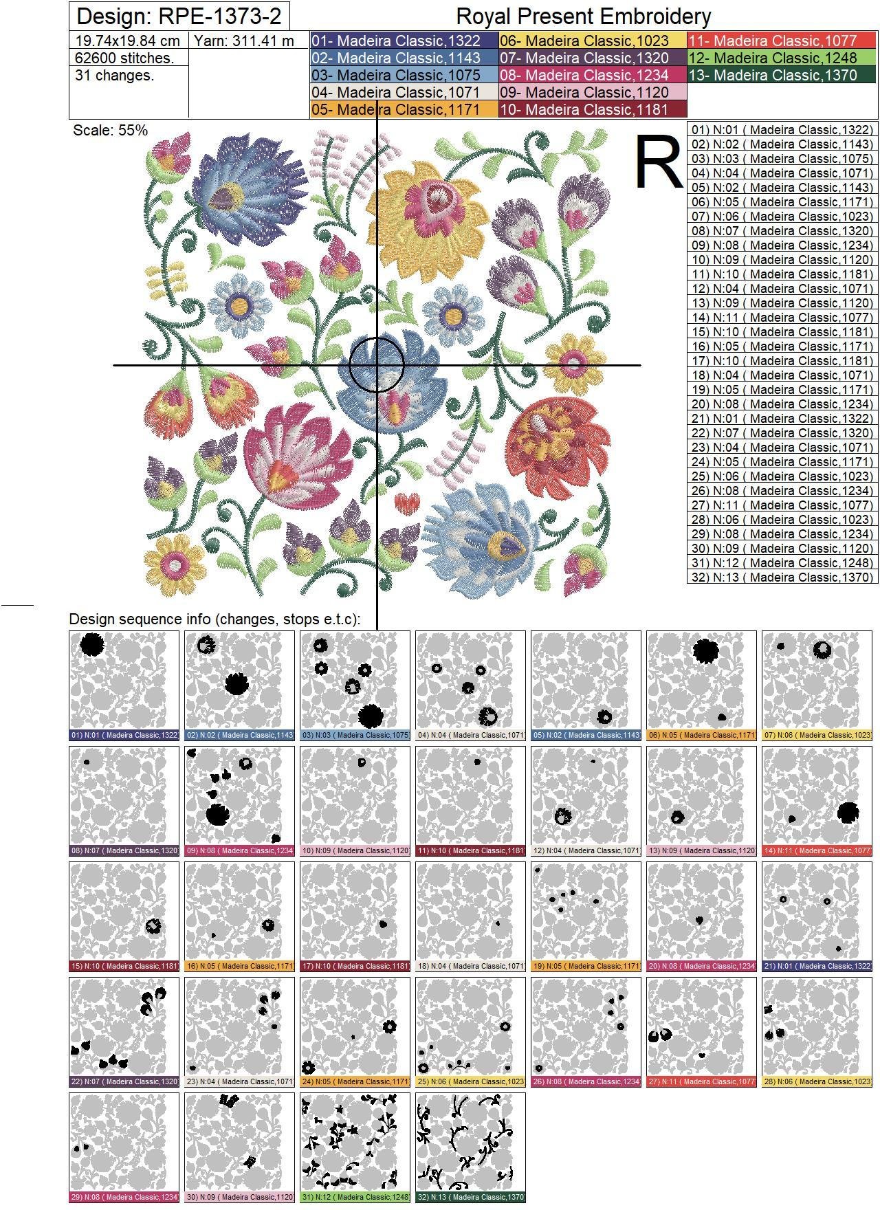 Polish Folk Art machine embroidery design - 2 sizes