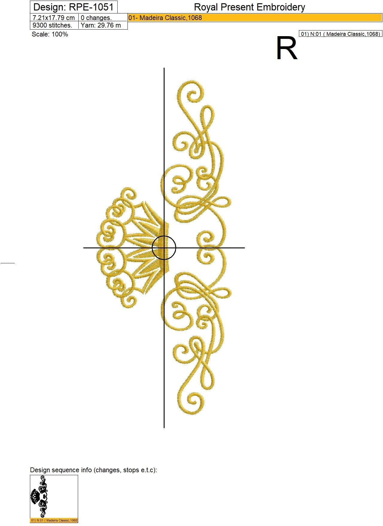 Free Royal Crown Embroidery Design - 2 sizes
