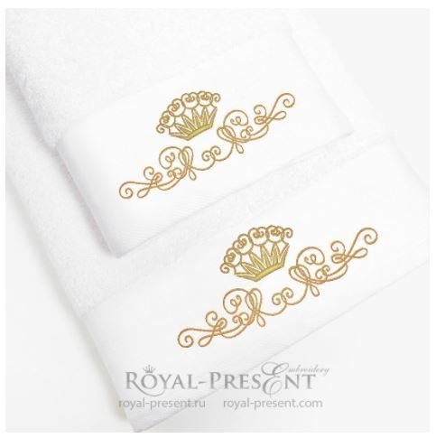 Free Royal Crown Embroidery Design - 2 sizes RPE-1051