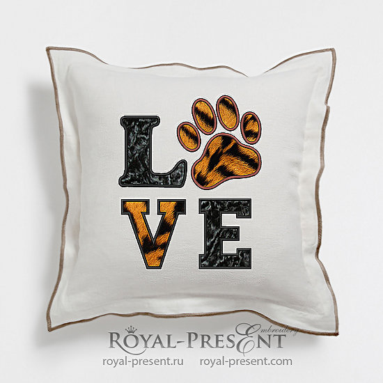 Animals Love Appliqué machine embroidery design RPE-177-03