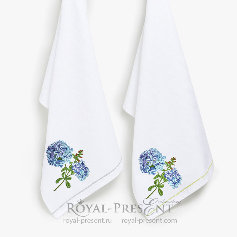 Phlox machine embroidery design - 2 sizes