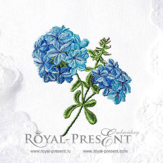 Phlox machine embroidery design - 2 sizes RPE-234