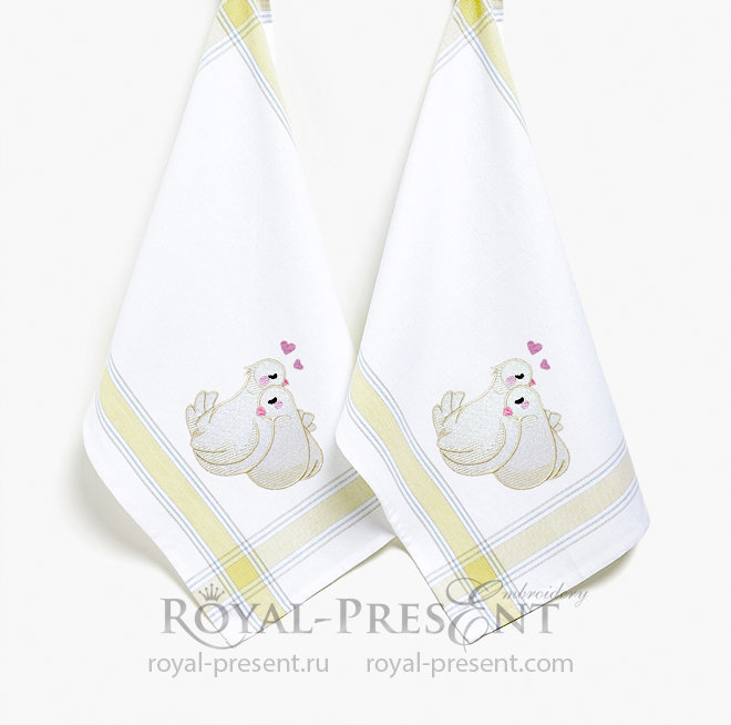Machine Embroidery Design Doves RPE-1046
