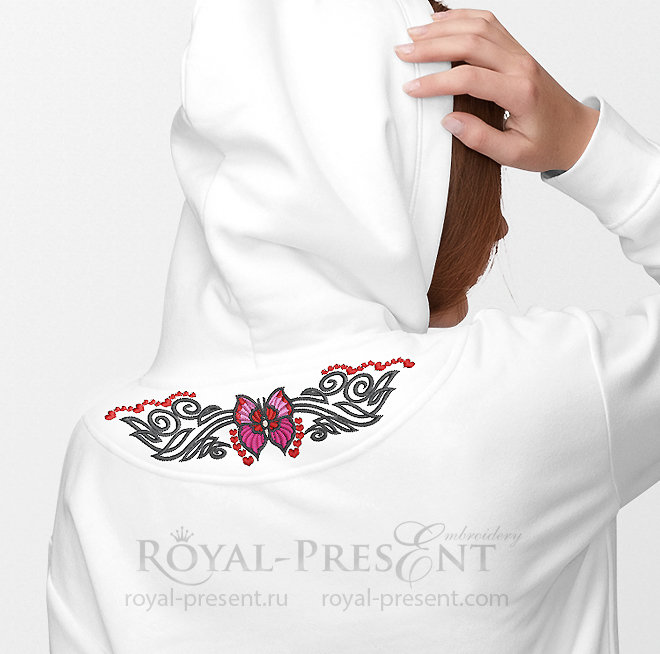 Tattoo Butterfly Machine Embroidery Pattern - 4 sizes RPE-1385