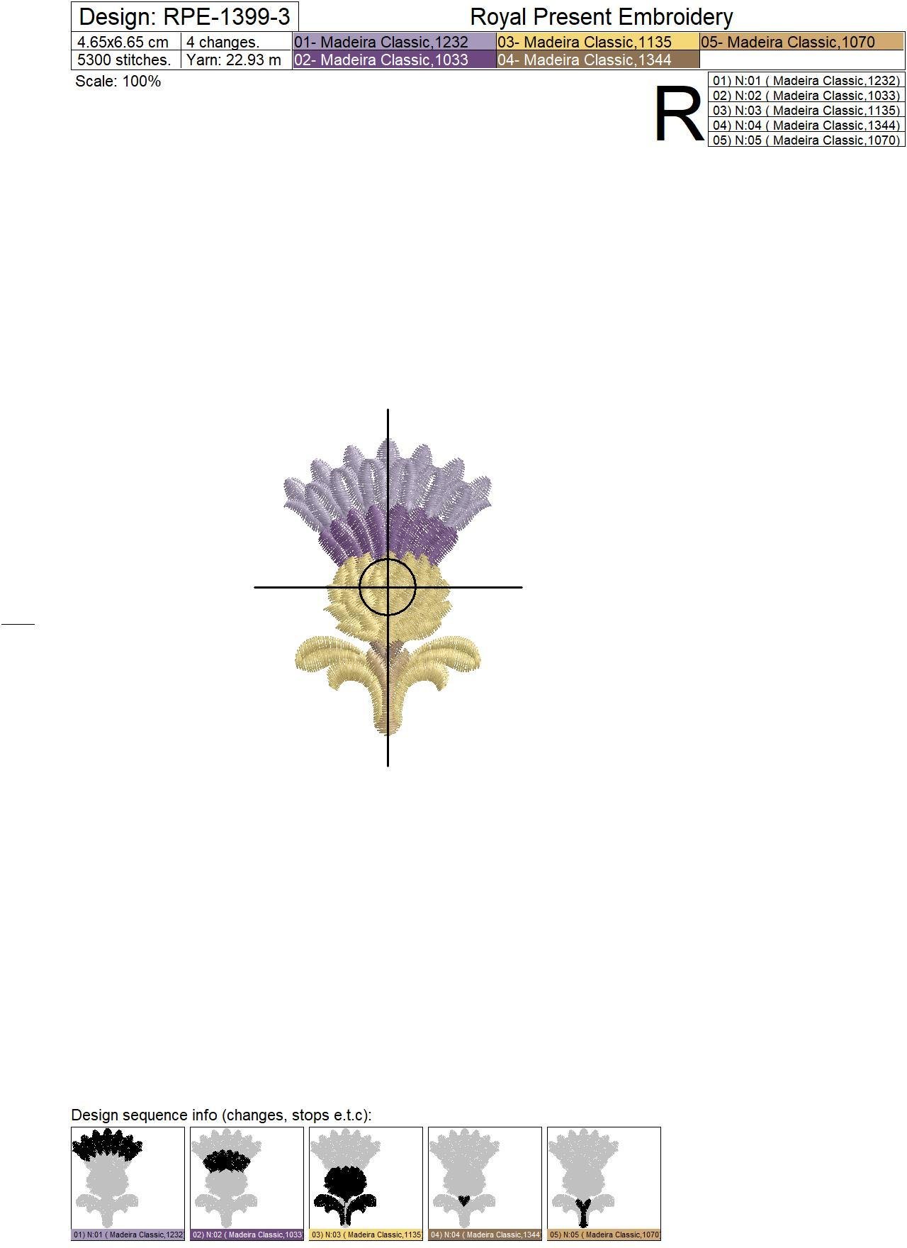 Three Golden Thistles Machine Embroidery Designs