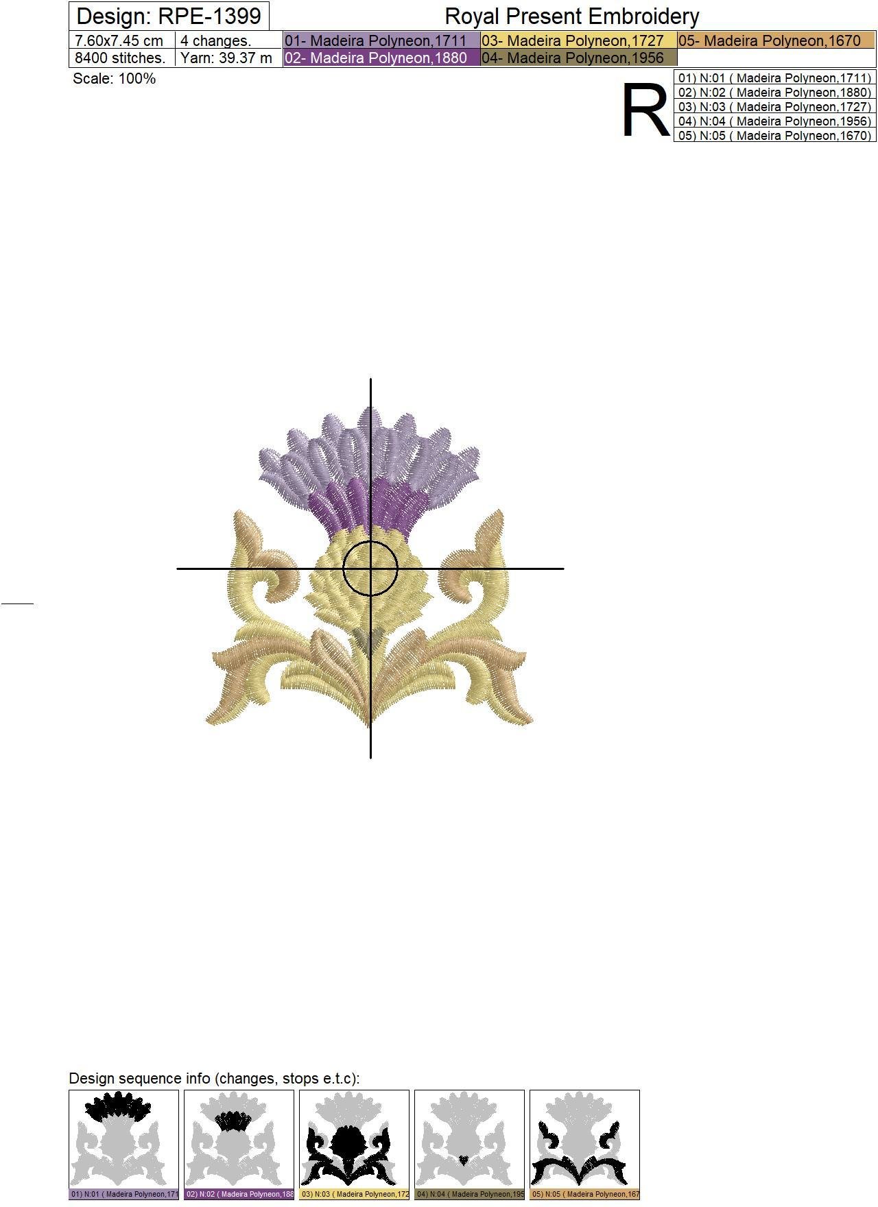 Three Golden Thistles Machine Embroidery Designs
